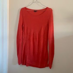 Bright coral light weight sweater